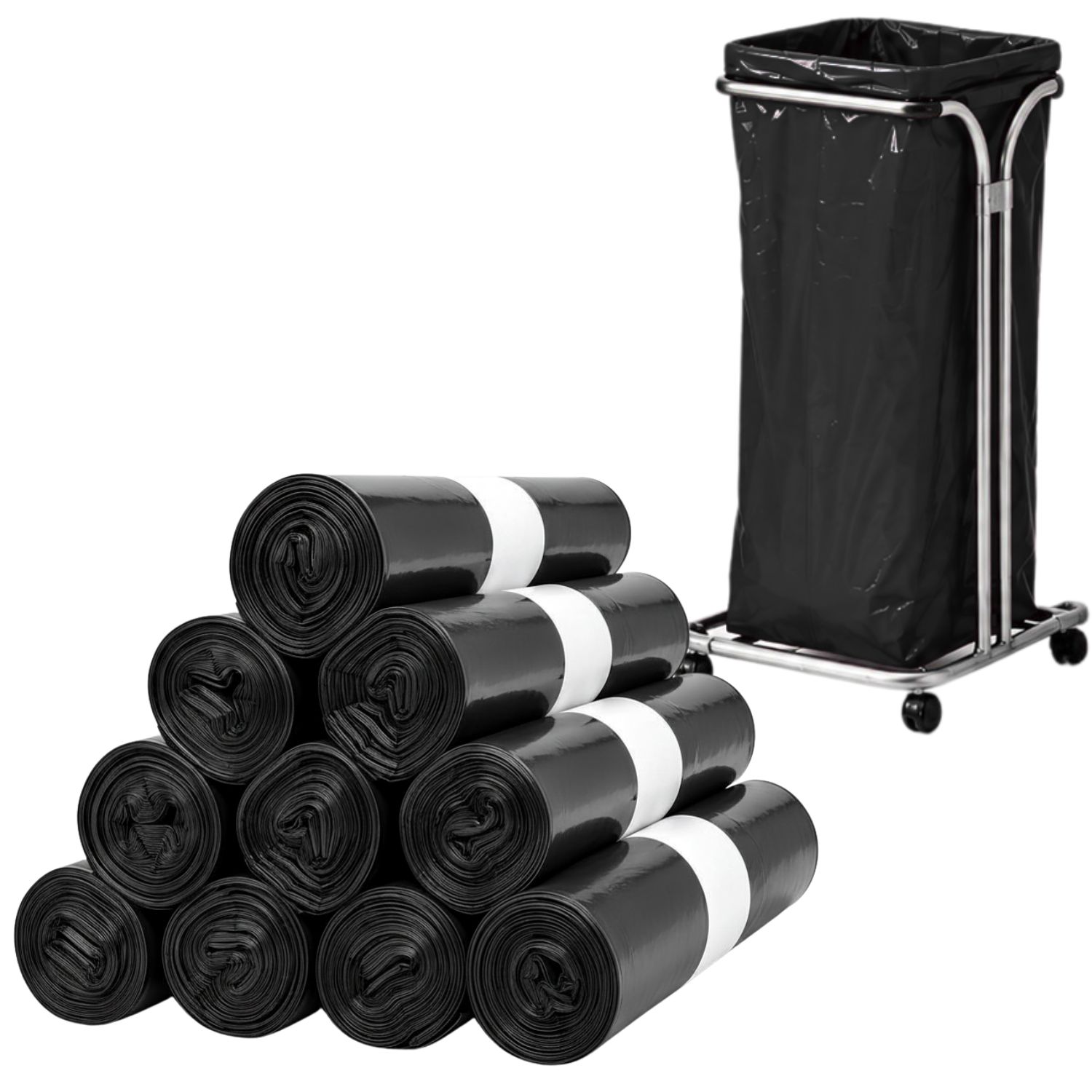 Müllsäcke 120 L extra stark (70 µm), schwarz – Rolle à 20 Beutel – Bild 3