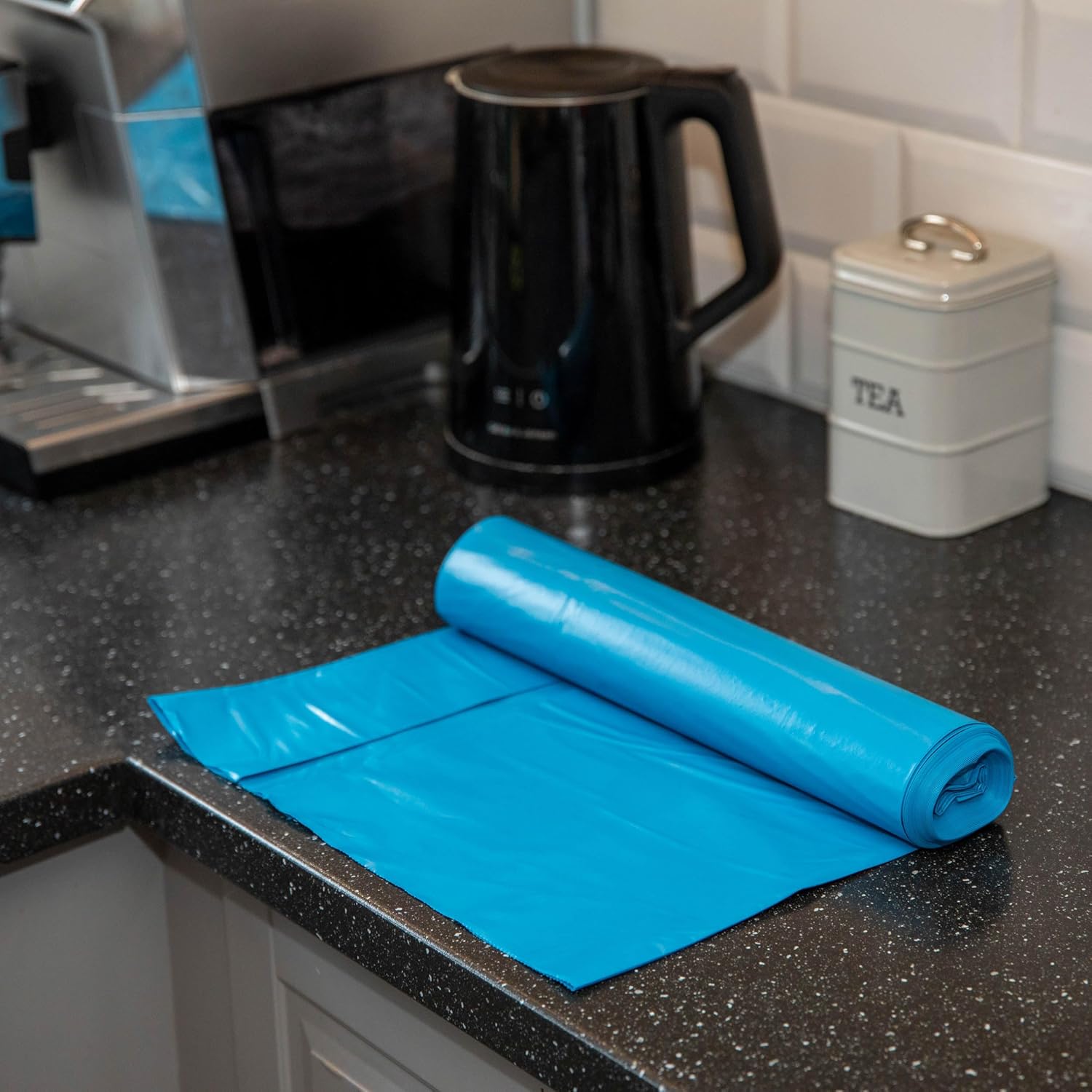Müllsäcke 120 L extra stark, blau – Rolle à 10 Beutel – Bild 5