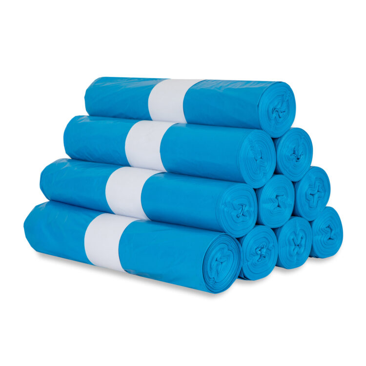 Müllsäcke 120 L mittelstark (Typ 70), blau – Rolle à25 Beutel